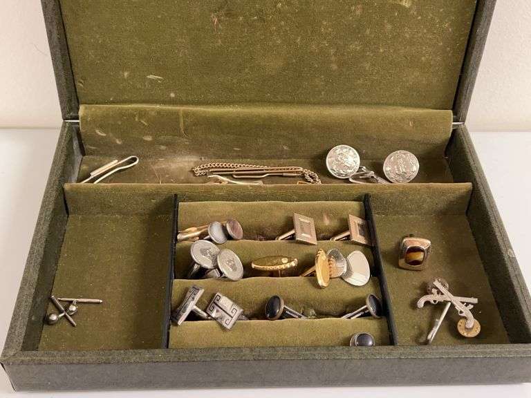 Cufflink and Tie Tack Assortment in Storage Box image