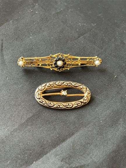 2 Gold Tone Pins image