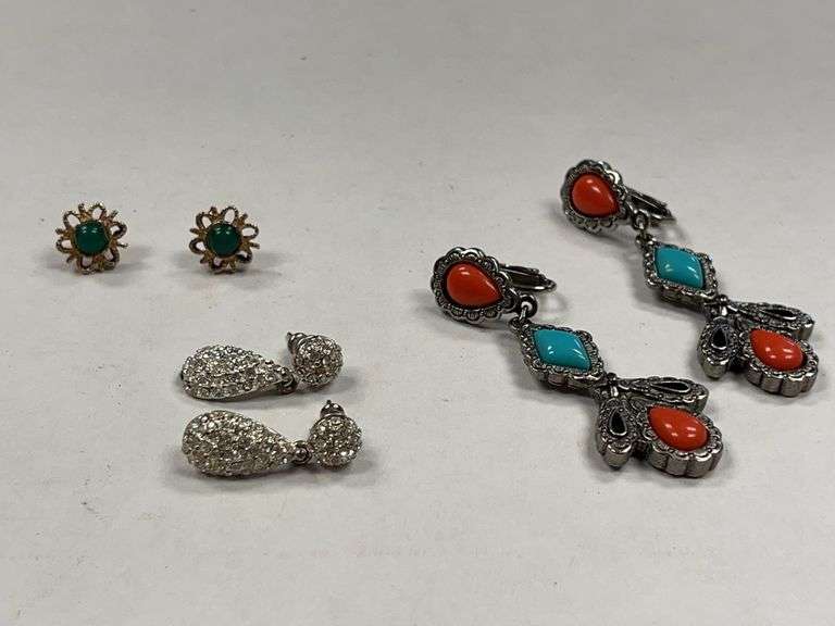 Assorted Fashion Earrings - Three Pairs image