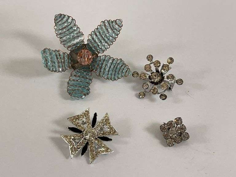 Group of Four Costume Brooches image