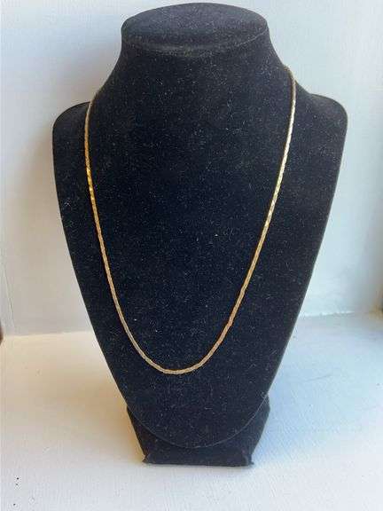 14 kt. yellow gold 20" square chain 8.8 grams image