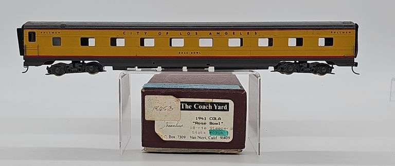 THE COACH YARD HO BRASS 1941 COLA "ROSE BOWL I" 18-RTE SLEEPER STREAMLINER STOCK #0314 image