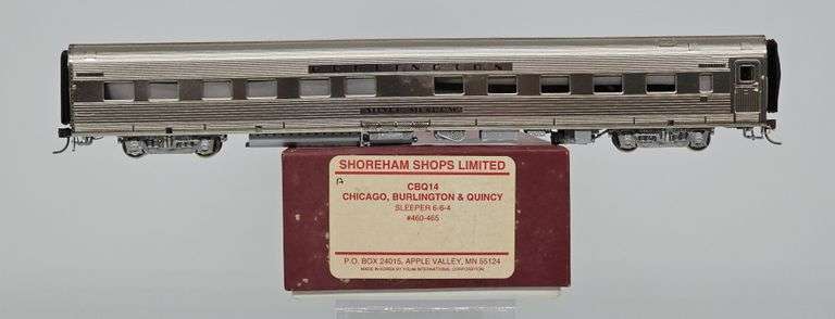 Shoreham Shops Limited HO Brass CB&Q 6-6-4 Sleeper Cars #460–465 image