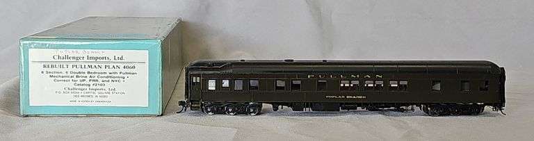 CHALLENGER IMPORTS HO BRASS REBUILT PULLMAN PLAN 4060 SLEEPER "POPLAR BRANCH" image
