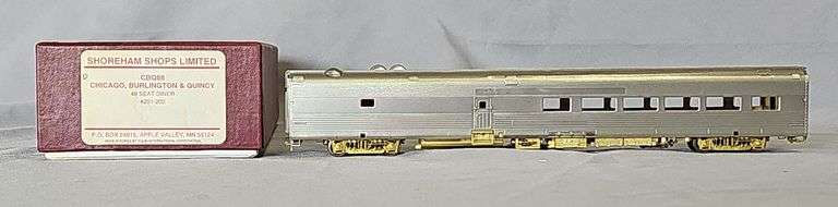 SHOREHAM SHOPS 201 HO BRASS CB&Q 48-SEAT DINER PASSENGER CAR image