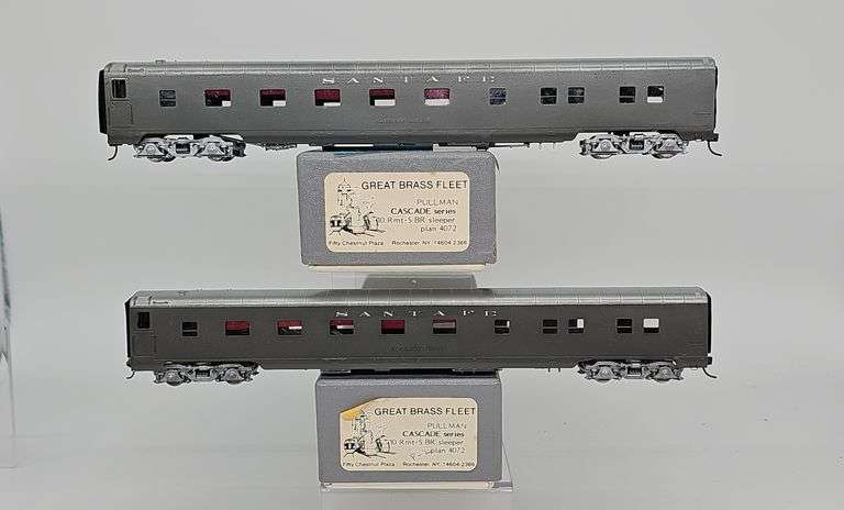 Pair of Great Brass Fleet Pullman Sleepers – Santa Fe image