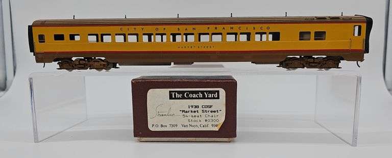 COACH YARD HO BRASS "MARKET STREET" 54-SEAT CHAIR CAR - CITY OF SAN FRANCISCO (1938) image