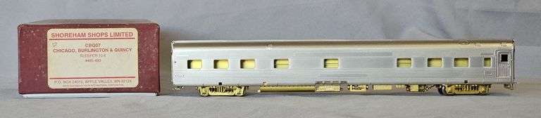 SHOREHAM SHOPS 485-493 HO BRASS CB&Q PULLMAN 10-6 SLEEPER - FACTORY PAINTED image