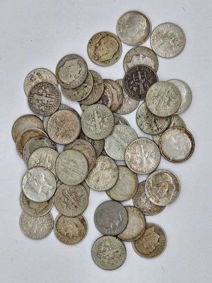 Fifty Mixed Date Silver Dimes($5 Face)