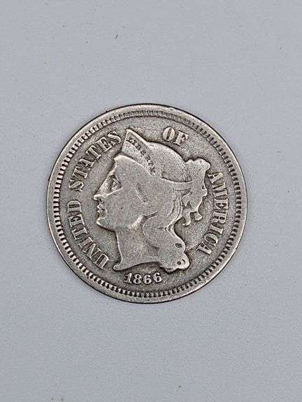 United States 1866 Three Cent Nickel