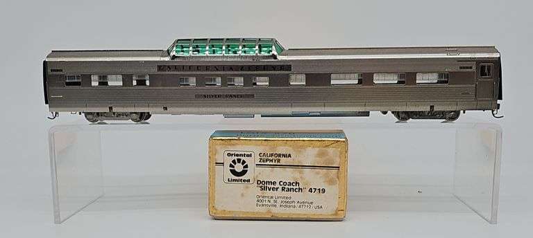 ORIENTAL LIMITED HO BRASS CALIFORNIA ZEPHYR DOME COACH "SILVER RANCH" #4719 image