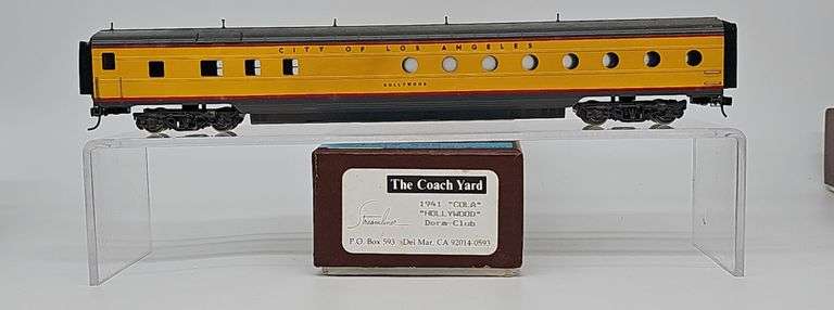 The Coach Yard HO Brass Union Pacific “Hollywood” Dormitory–6–1 Club Car — 1941 “City of Los Angeles” Streamliner image