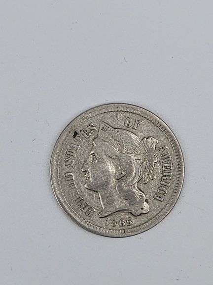 United States 1865 Three Cent Nickel