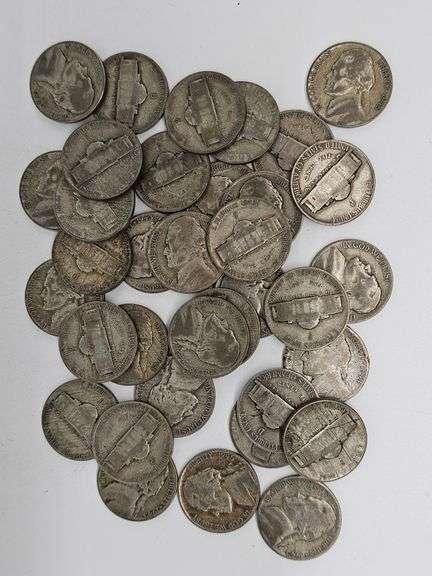 United States Silver Thirty-Five Mixed Date War Nickels