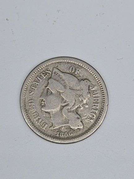 United States 1866 Three Cent Nickel