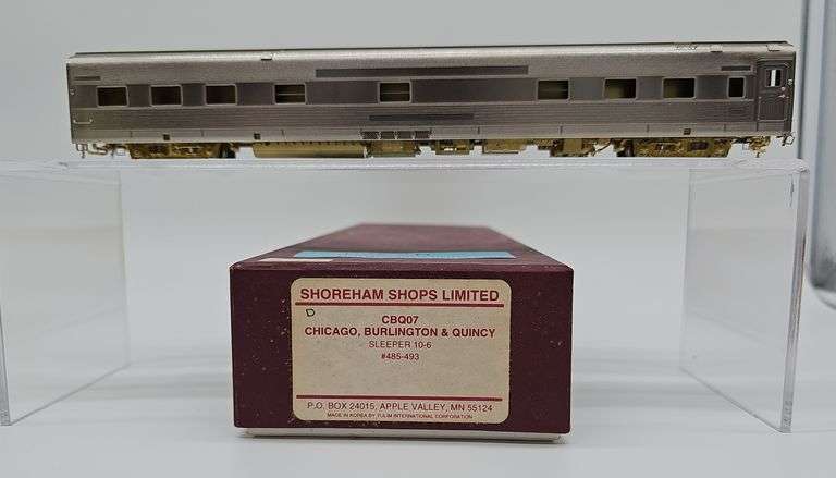 RAILWAY CLASSICS HO BRASS CBQ "SHOREHAM SHOPS" 10-6 SLEEPER image