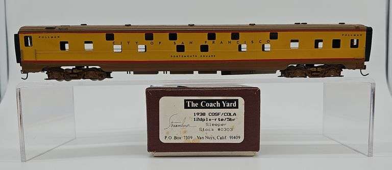 THE COACH YARD HO BRASS 1938 COSF/COLA STREAMLINER 12DP1X-RTE/5BR SLEEPER STOCK #0303 image