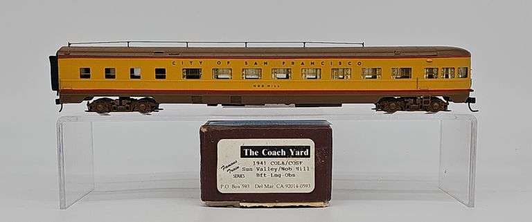 The Coach Yard HO Brass Union Pacific “Sun Valley / Nob Hill” Buffet–Lounge–Observation Car — 1941 COLA/COSF Streamliner image