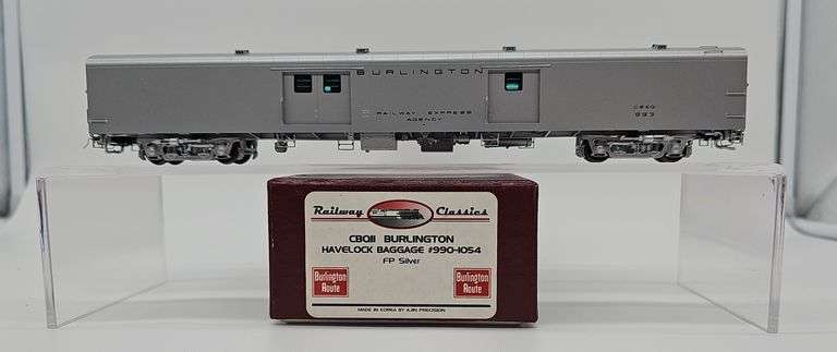 RAILWAY CLASSICS HO BRASS CBQ "HAVELOCK" BAGGAGE CAR image
