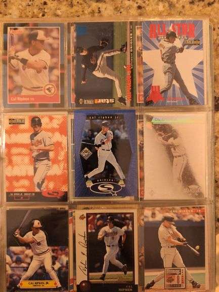 Cal Ripken Jr. Baseball Card Collection with Binder and Card Sleeves