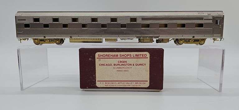 SHOREHAM SHOPS LIMITED HO BRASS CBQ SLUMBERCOACH #4900-4903 image
