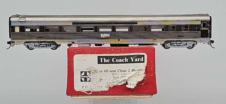The Coach Yard HO Brass ATSF 52/60-Seat Chair Car #3072–3101 — Budd Type image