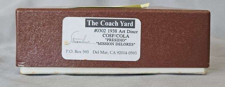 THE COACH YARD 0302 HO BRASS 1938 CITY OF SAN FRANCISCO ARTICULATED DINER(missing center wheel assembly) image