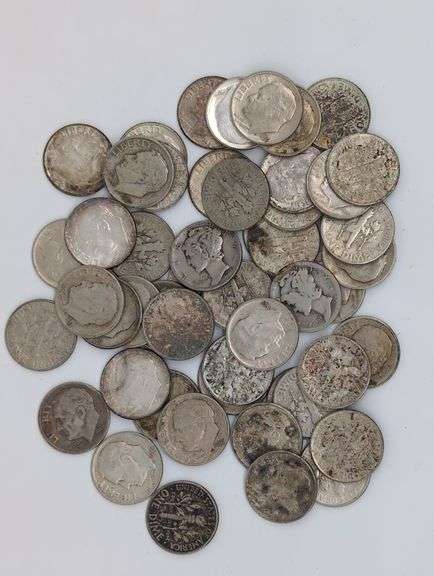 United States Silver $5 Fifty Mixed Date Silver Dimes($5 Face)