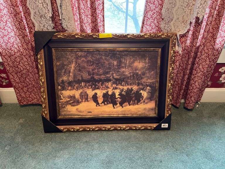 Dancing bears framed print image