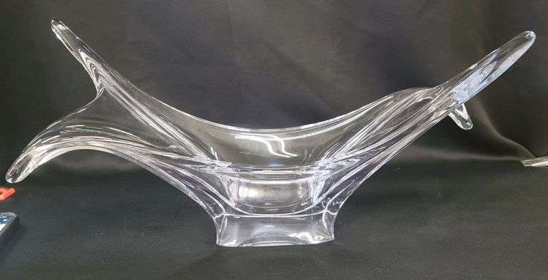Mikasa Crystal Flair Art Glass Centerpiece Bowl image