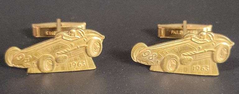 1963 Indianapolis Motor Speedway Pit Pass Cuff Links image