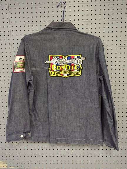 Vintage Denim Jacket AJ FOYT Coyote image