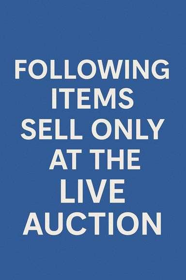 The Following Items Sell to LIVE ONLY BIDDERS! image
