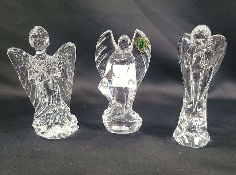 3 Waterford Crystal angels image