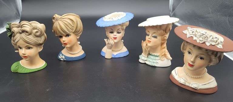5 Lady Head Vases image