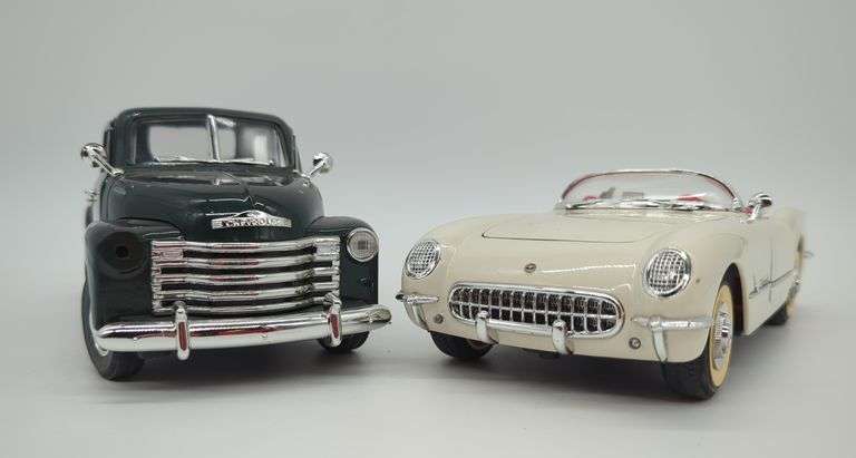1953 Chevy truck and 1963 corvette image