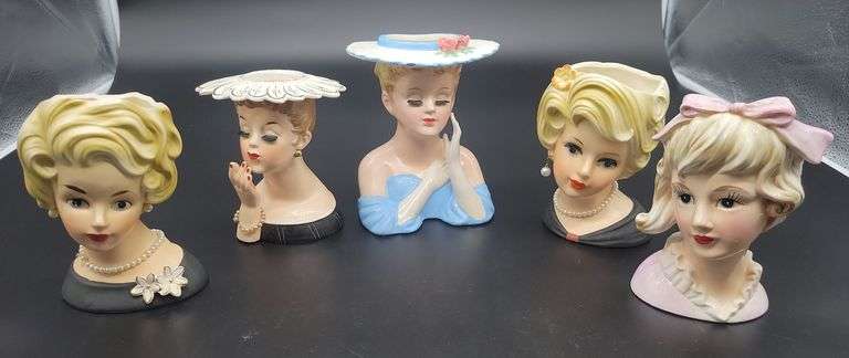 5 Lady Head Vases image