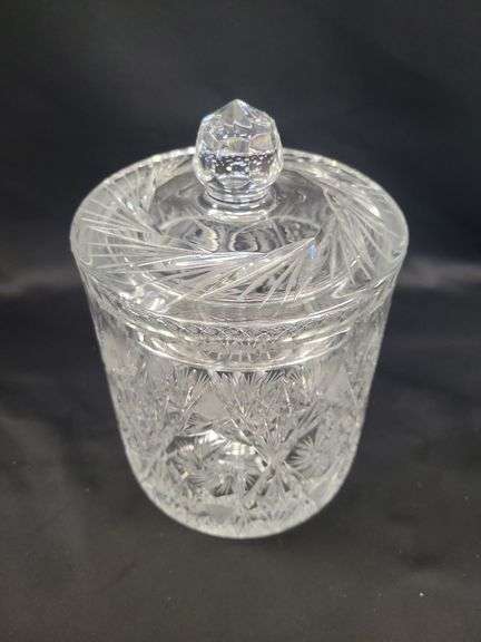 Cut Glass covered jar image