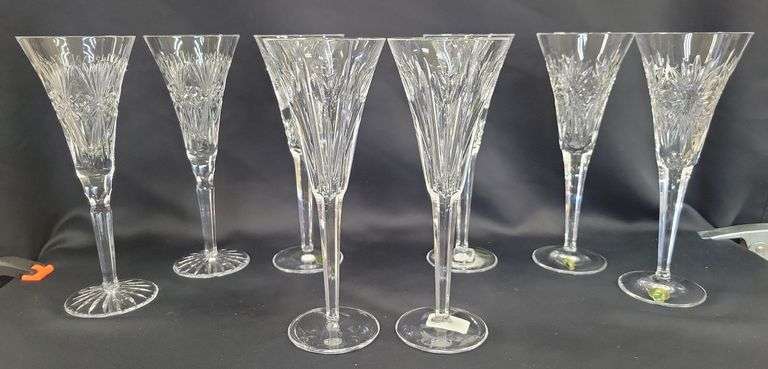 8 Waterford Champagne flutes image