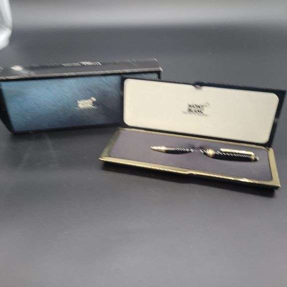 Montblanc Meisterstuck ball point pen box and papers image