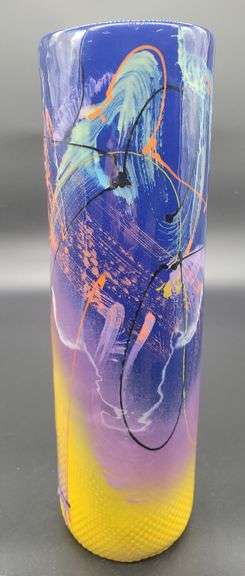 Ceramic Vase Signed By Kjell Engman 14.5 in tall image