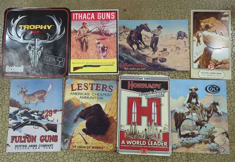 Vintage-Style Tin Signs(x8) image