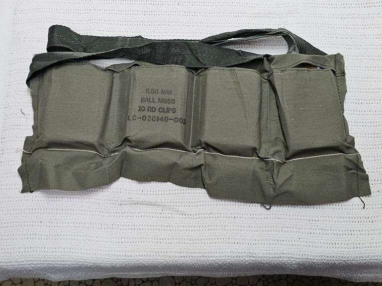 5.56 Green Tip Ammunition in 4 pouch Bandolier, 120 rounds(30 round boxes, 4 boxes) image
