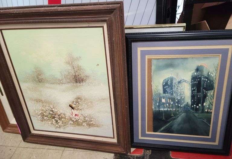Collection of Assorted Framed Art Prints and Paintings image