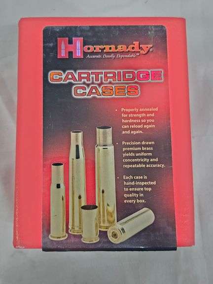 OPEN BOX OF HORNADY BRASS .308 WIN MATCH(contains 50x unprimed cartridge cases) image