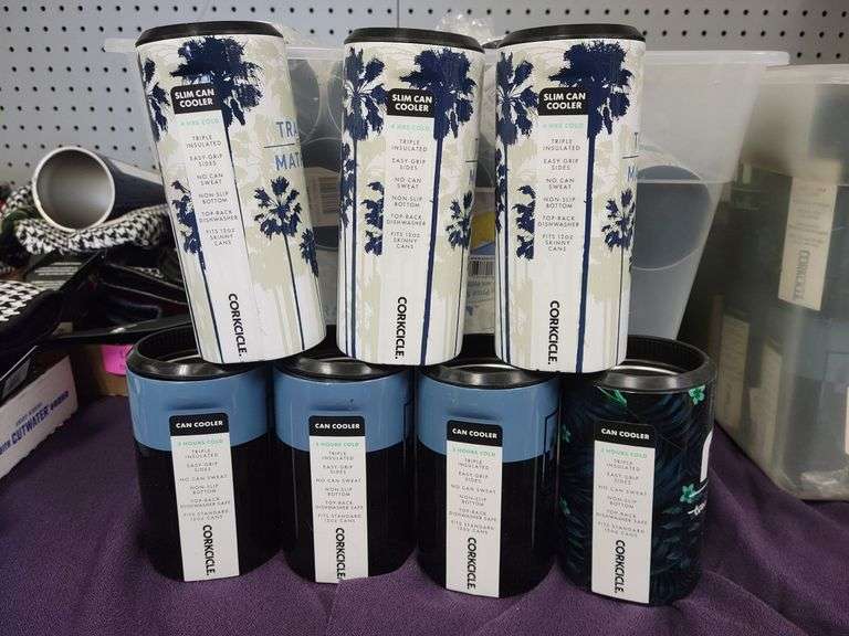 8 Corkcicle Can Coolers ( 4 REG CAN 3 SLIM CAN) image
