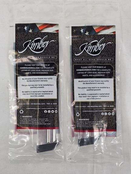 TWO KIMBER 10MM 1911 EXTENDED PAD MAGAZINES image