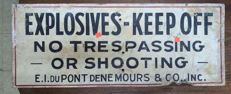 E.I. DuPont Explosives - Keep Off - No Trespassing Sign image