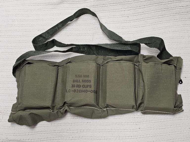 5.56 Green Tip Ammunition in 4 pouch Bandolier, 120 rounds(30 round boxes, 4 boxes) image
