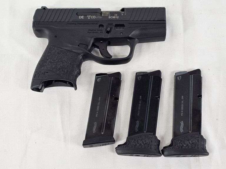 WALTHER ARMS  PPS  9x19mm PISTOL  S/N: BC9812  Original Box & Paper, 3 magazines, 1 cable lock, image